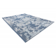 Tepih Strukturne SOLE D3811 Ornament - Ravno tkano, dvije razine flora plava / bež