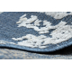 Teppich Strukturell SOLE D3811 Ornament flach gewebt blau / beige