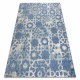 Teppich Strukturell SOLE D3881 Ornament flach gewebt blau / beige