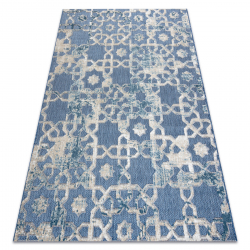 Carpet Structural SOLE D3881 Ornament - Flat woven blue / beige