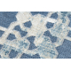 Koberec Štrukturálny SOLE D3881 Ozdoba - ploché tkanie modrý / béžový