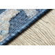 Tepih Strukturne SOLE D3881 Ornament - Ravno tkano, dvije razine flora plava / bež