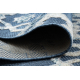 Tepih Strukturne SOLE D3881 Ornament - Ravno tkano, dvije razine flora plava / bež
