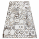Tæppe Strukturelle SOLE D3882 Ornament - Fladt vævet, to niveauer af fleece beige / grå