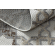 Alfombra Structural SOLE D3882 - Ornamento Tejido plano beige / gris