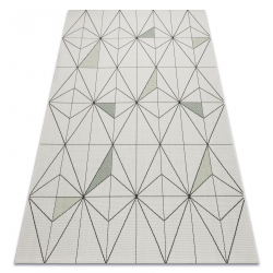 Carpet COLOR 19447/062 SISAL Diamonds Triangles Cream