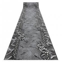 Alfombra BUENOS circulo 7005 shaggy liso, de un solo color plata