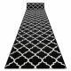 Alfombra de pasillo BCF MORAD Trelis Espaldera marroquí negro / crema 120 cm
