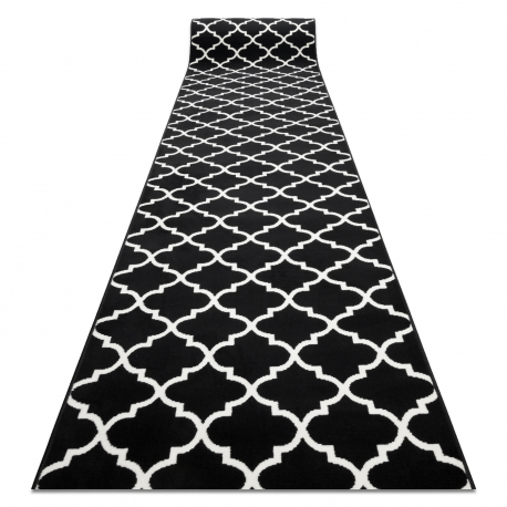 Bcf futó szőnyeg MORAD Trelis marokkói rácsos fekete / krém 120 cm
