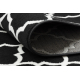 Alfombra de pasillo BCF MORAD Trelis Espaldera marroquí negro / crema 120 cm