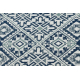 Carpet COLOR 19247/699 SISAL Squares Diamonds Plates Blue
