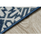 Alfombra de cuerda sisal COLOR 19247/699 Cuadrados Rombos Azulejo azul