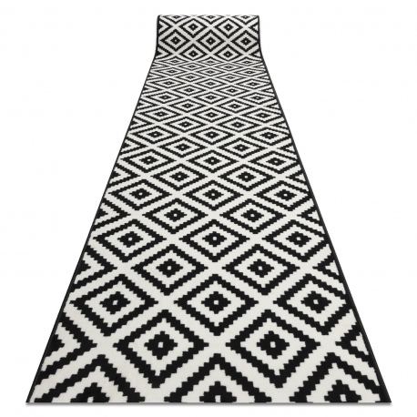 Runner BCF MORAD Ruta diamonds black / cream 100 cm