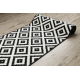 Runner BCF MORAD Ruta diamonds black / cream 100 cm