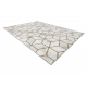 изключителен EMERALD килим 1014 блясък, куб сметана / злато