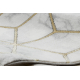Eksklusiv EMERALD Teppe 1014 glamour, stilig kube krem / gull