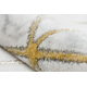 Tæppe EMERALD eksklusiv 1014 glamour, stilfuld terning fløde / guld
