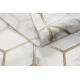 Kizárólagos EMERALD szőnyeg 1014 glamour, elegáns kocka krém / arany