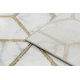 Eksklusiv EMERALD Teppe 1014 glamour, stilig kube krem / gull