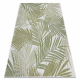 Koberec SISAL SION palmové listy, tropický 2837 ploché tkaní ecru / zelená