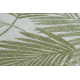 Alfombra sisal SION Hojas de palma, tropical 2837 Tejido plano ecru / verde