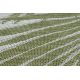 Χαλί σιζάλ SION Φύλλα φοίνικα, τροπικό 2837 Επίπεδη υφαντή εκρού / πράσινο
