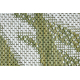 Teppich SISAL SION Palmenblätter, tropisch 2837 flach gewebt ecru / grün