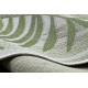 Teppich SISAL SION Palmenblätter, tropisch 2837 flach gewebt ecru / grün