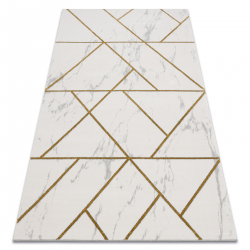Eksklusiv EMERALD Teppe 1012 glamour, stilig geometriske, marmor krem / gull
