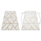 Kizárólagos EMERALD szőnyeg 1012 glamour, elegáns geometriai, márvány krém / arany