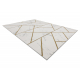 изключителен EMERALD килим 1012 блясък, геометричен, мрамор сметана / злато