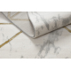 Tappeto EMERALD esclusivo 1012 glamour, elegante géométrique, Marmo crema / oro