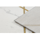 Tapis EMERALD exclusif 1012 glamour, élégant géométrique, marbre crème / or