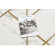 Kilimas EMERALD išskirtinis 1012 glamour, stilingas geometrinis, marmuras kremas / auksas