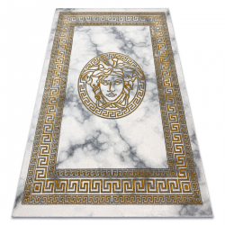 Exclusive EMERALD Carpet 1011 glamour, medusa greek frame cream / gold