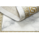 Tapis EMERALD exclusif 1011 glamour, méduse grec cadre crème / or