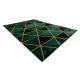 Exklusiv EMERALD Matta 1020 glamour, snygg marble, trianglar flaska grön / guld
