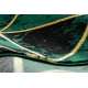 Αποκλειστικό EMERALD Χαλί 1020 αίγλη, κομψό μάρμαρο, τρίγωνα μπουκάλι πράσινο / χρυσός
