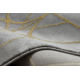 Tappeto EMERALD esclusivo 1010 glamour, elegante cerchi grigio / oro