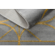 изключителен EMERALD килим 1010 блясък, кръгове сив / злато