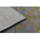 Tæppe EMERALD eksklusiv 1010 glamour, stilfuld cirkler grå / guld