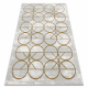 Tæppe EMERALD eksklusiv 1010 glamour, stilfuld cirkler fløde / guld