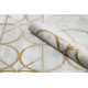 Tæppe EMERALD eksklusiv 1010 glamour, stilfuld cirkler fløde / guld