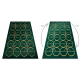 изключителен EMERALD килим 1010 блясък, кръгове бутилка зелена / бутилка зелена
