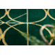 Koberec EMERALD výhradní 1010 glamour, stylový kruhy lahvově zelená / zlato