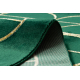 Exclusive EMERALD Carpet 1010 glamour, stylish circles bottle green / gold