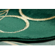 Koberec EMERALD výhradní 1010 glamour, stylový kruhy lahvově zelená / zlato