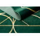 Vaip EMERALD eksklusiivne 1010 glamour, stiilne ringid pudel roheline / kullast