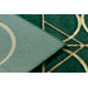 Tæppe EMERALD eksklusiv 1010 glamour, stilfuld cirkler flaske grøn / guld