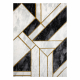 Αποκλειστικό EMERALD Χαλί 1015 αίγλη, κομψό μάρμαρο, γεωμετρική μαύρο / χρυσός